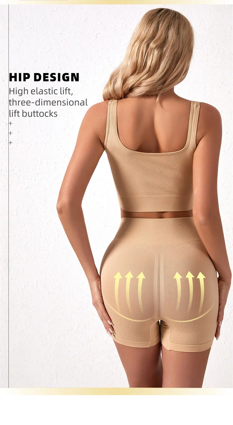 Product Introduction of VVL Women's Backless Halter Crop Top & High Waist Shorts Workout Gym Yoga Set,Sporty Breathable Comfy Fitness Outfits for Women,Ladies Gym Clothes 17
