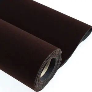 Self Adhesive Brown Velvet Flock Liner 17.7" x 117" Peel and Stick Craft Fabric Soft Velvet Liner for Jewelry Drawer DIY