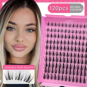 120 Cluster D Curl Eyelashes Fairy Lash Clusters 10-18mm Cartoon Lash Clusters DIY Eyelash Extension  Anime Lashes Individual False Lash Cluster With Ultra Thin Invisible Lash Band For,Eyelash Clusters, Individual Lash Clusters, Lashes, Fake Lashes
