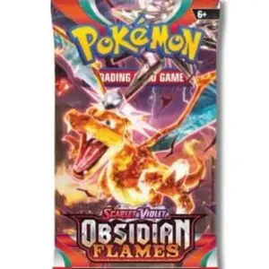 Pokemon Scarlet And Violet Obsidian Flames Booster Pack - Includes 10 Cards & 1 Basic Energy - Charizard Ex & Terastal Phenomenon - Perfect for Trading Card Game Enthusiasts