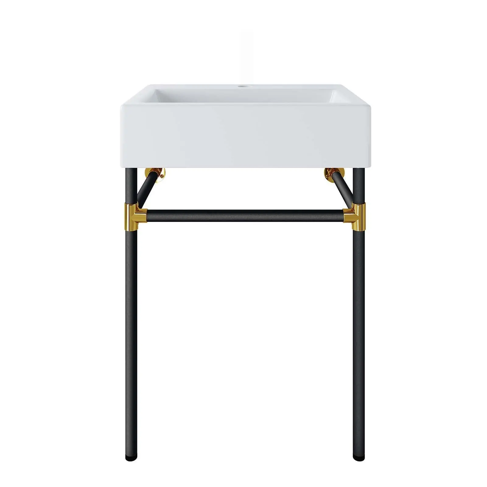 Modway Redeem 24" Wall-Mount Black Stainless Steel Bathroom Vanity