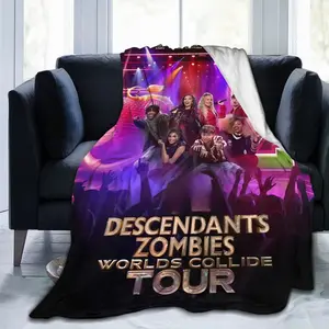 Zombies 4 Descendants Worlds Collide Tour Ultra-Soft Flannel Blanket, Cozy and Versatile for Sofa, Bed, Car, Office, Camping