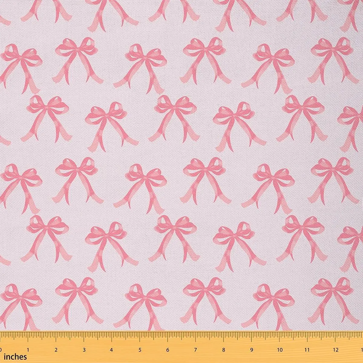 Watercolor Bow Fabric Coquette Bows Upholstery Fabric Chairs Cute Bowknot Fabric Pink Bow Reupholstery Fabric Decor Soft Flannel