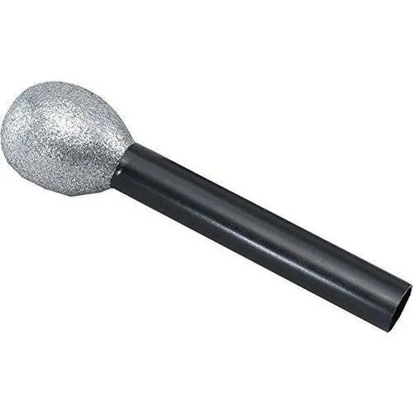 Silver/Black Glitter Microphone - Prop Costume Accessory