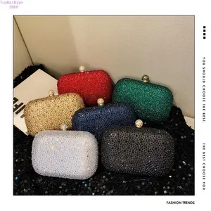 2026 Sparkling Rhinestone Box Clutch, Shiny Diamond-Encrusted Evening Handbag, Trendy Elegant Formal Purse, Versatile Statement Bag for Women, Wedding, Prom & Party