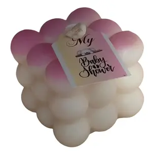 Bubble pillar babyshower Candle