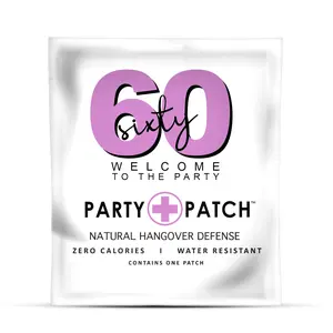 Party Patch - 60th Birthday Patch with Zero Calories, Water-Resistant Recovery Patch for Parties and Nights Out Masks Comfortable
