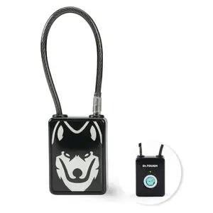 Dr.TOUGH Fingerprint Padlock, Fingerprint Cable Lock Keyless Rechargeable for School Gyms Locker, Smart Biometric Fingerprint Lock for Backpacks, Suitcase