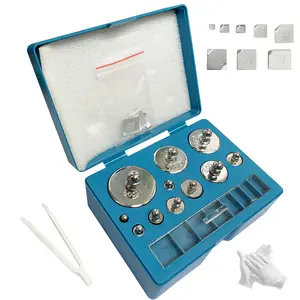 Calibration Weight 19PCs/Set,10mg-200g Total: 501.1g Weights Precision Stainless Balance Scale for Digital Jewellery Scale Lab Educational Science