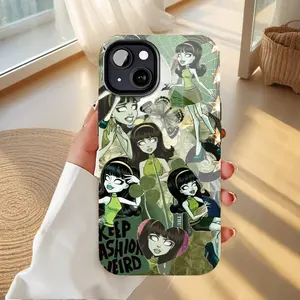 Monster High Artistic Cartoon - Inspired Retro Style Mobile iPhone Case, Heavy - Duty Dual - Layer PBT+TPU Protective Case, Works with iPhone 16/15/14/13/12/11 Pro Max/Plus