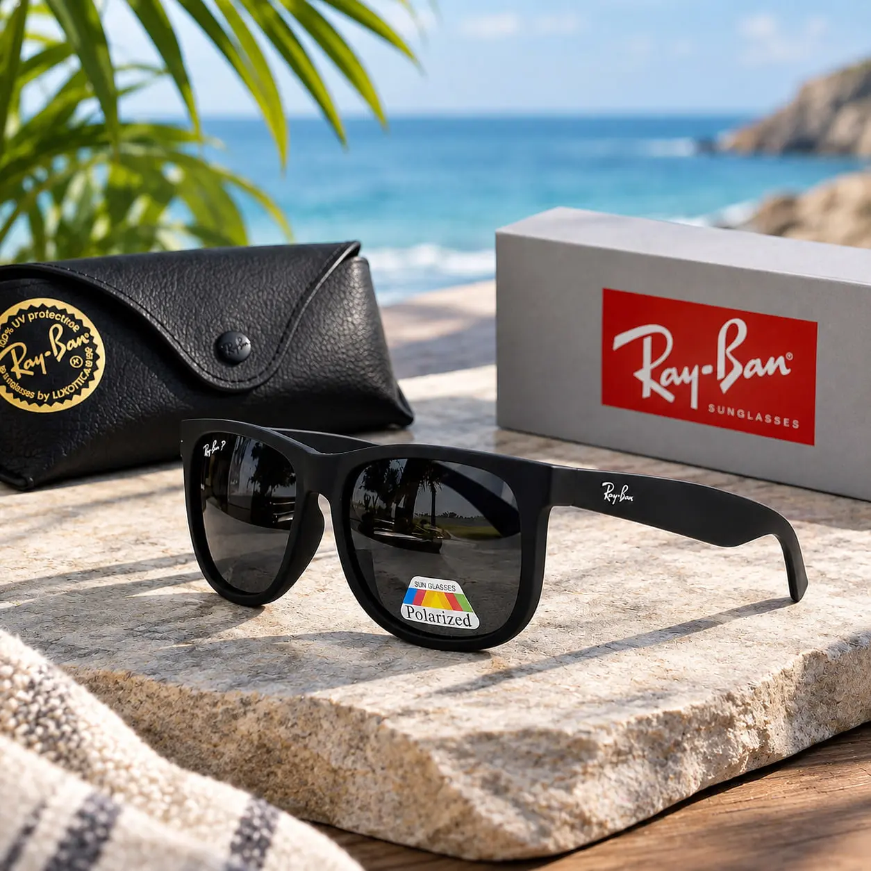 Ray-Ban Classic Square Sunglasses – Polarized Lenses & UV Protection