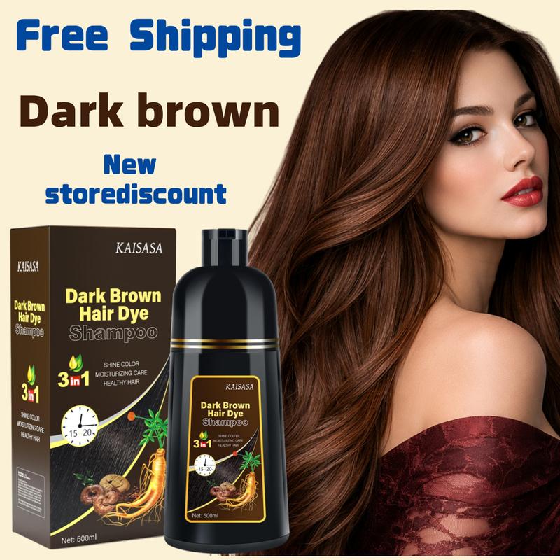 2026 New Hair  Trends EMOKODA Wine Red 3-in-1 Hair Dye Shampoo | 100% Gray Coverage | Nourishing & Long Lasting Instant Herbal Ginseng color temporary hairdye curly