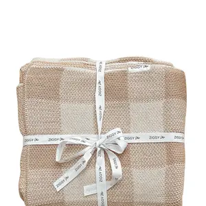 Knitted Blanket- Gingham