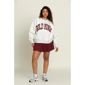 Heather White Maroon GH Wide Arm Sweatshirt Sweatshirt, Hoodie, Comfort Colors