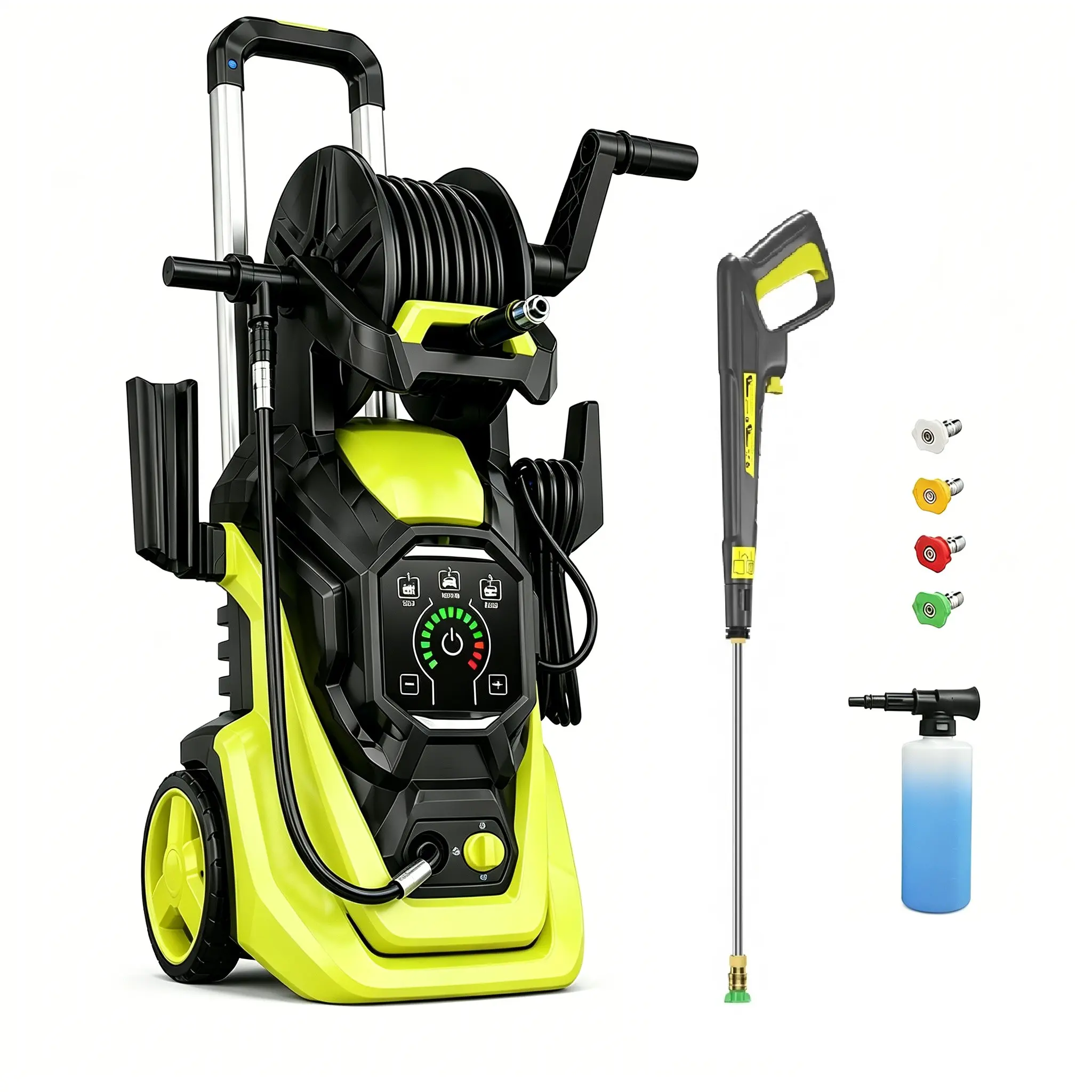 Washer with Smart Control and 15 Levels of Adjustment, 5560PSI MAX 3.0GPM Electric Pressure Washer and Kink Resistant Hose for driveway,fence,car wash,home,outdoor,sidewalk,window,porch