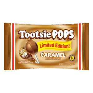 Tootsie Pops Caramel Pops – 12.6oz Bag | Limited Edition Single Flavor Lollipops | Individually Wrapped Candy Treats - Nostalgic, Great for Halloween