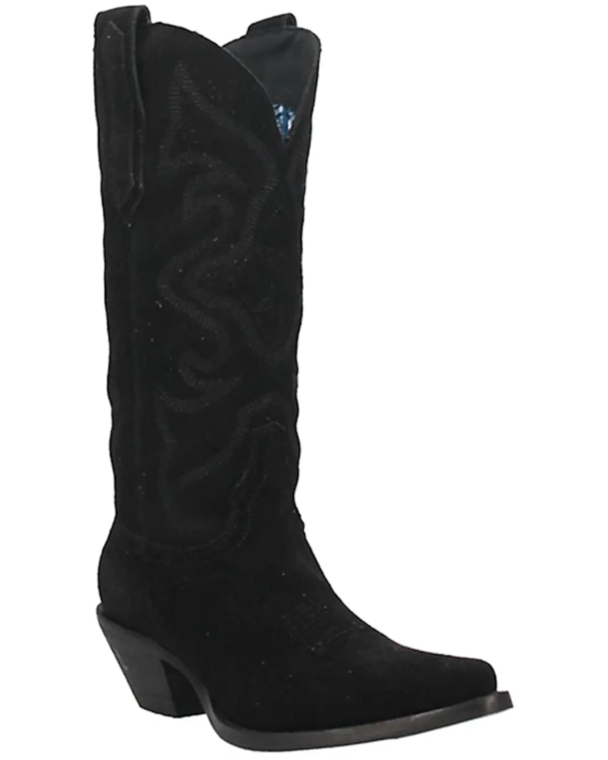Dingo Women's Women'S Out West Suede Western Boot Round Toe - Di 920-Black