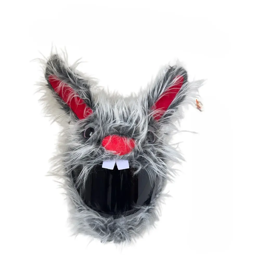 Cartoon Animal Helmet Cover, Soft Plush Material, Comfortable Fit, Fun, Suitable for Various Helmets, Kids' Safety Gear Accessory