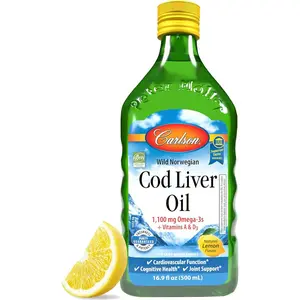 Carlson Wild Norwegian Cod Liver Oil - Lemon 16.9 fl oz Liquid