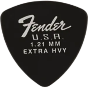 Fender Dura-Tone 346 Shape Guitar Picks, 1.21, Black, 12-Pack
