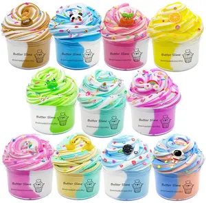 Butter Slime Kit 11packed, Party Favors for Kids, Dual Colored, Novelty and Gag Toys for Girls and Boys, Creative Stimulation Toys, Christmas Stocking Stuffers