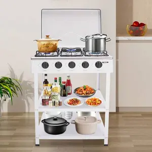Natural Gas Stove, Natural Gas Stove With 5 Burners, Portable Natural Gas Stove For Outdoor Activities-- Camping, Fishing, RV Travel, Emergency Preparedness