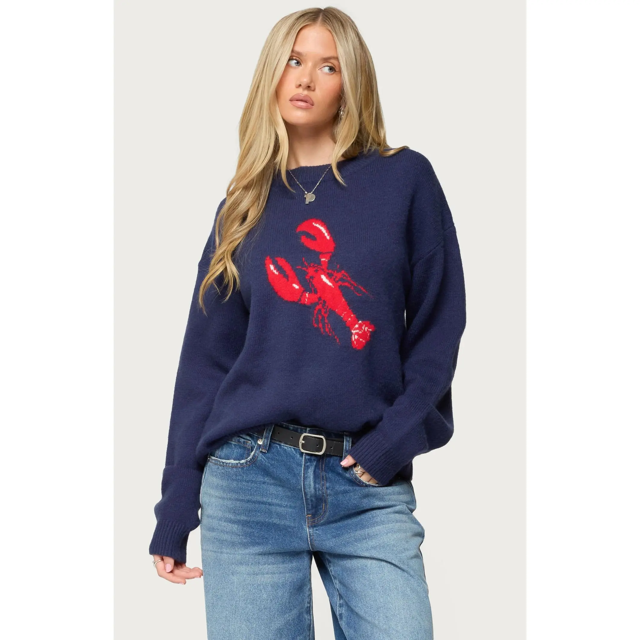 Edikted Women's Don't Be Shellfish Knit Sweater Edikted Women's Don't Be Shellfish Knit Sweater