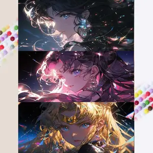 1 set of DIY diamond painting kit, 5D diamond art set, DIY decoration, dreamlike light and shadow, gorgeous adornments, enchanting eyes. Mosaic, diamond art, DIY art home decoration.