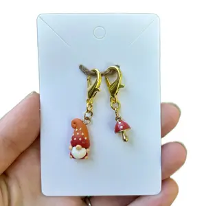 Garden Gnome and Mushroom Stitch Markers for Crocheting