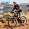 VIPLAT 26-Inch Unisex Fat Bike, 26" Puncture-Resistant Fat Tires, 1500W Peak Motor, 25 mph Max Speed, 40-60 Mi Range, 48V 12Ah 576Wh Removable Battery, UL2849 Certified, 4 Riding Modes, LED Light, High-Carbon Steel Modern Bike for Commuting, Trail Riding
