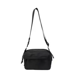 Waterproof Oxford fabric small square bag — new lightweight casual crossbody shoulder bag with multiple pockets, unisex phone pouch