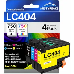 Cartridges Compatible for Brother Printer Black Cyan Magenta Yellow for Use in  Printer with Smart Chip