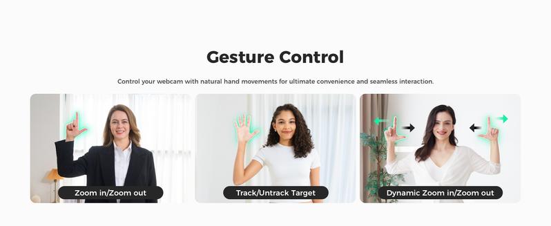 OBSBOT Tiny SE 1080P Webcam 100 FPS with AI Tracking, 1/2.8" Sensor, Gesture Control, Dual ISO, DOL HDR, Web Camera for Desktop and Laptop Use