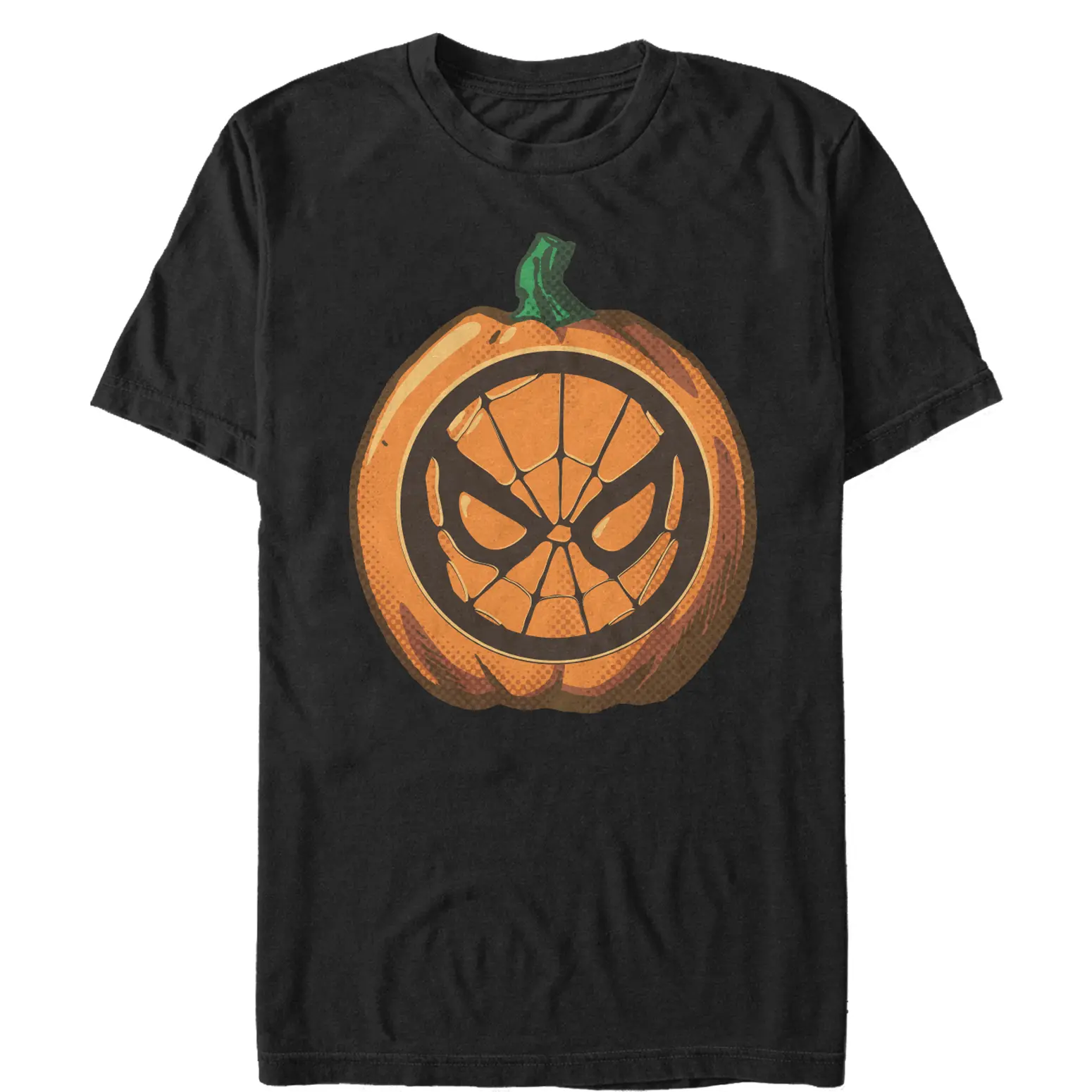 Men's Marvel Halloween Spider-Man Mask Pumpkin T-Shirt