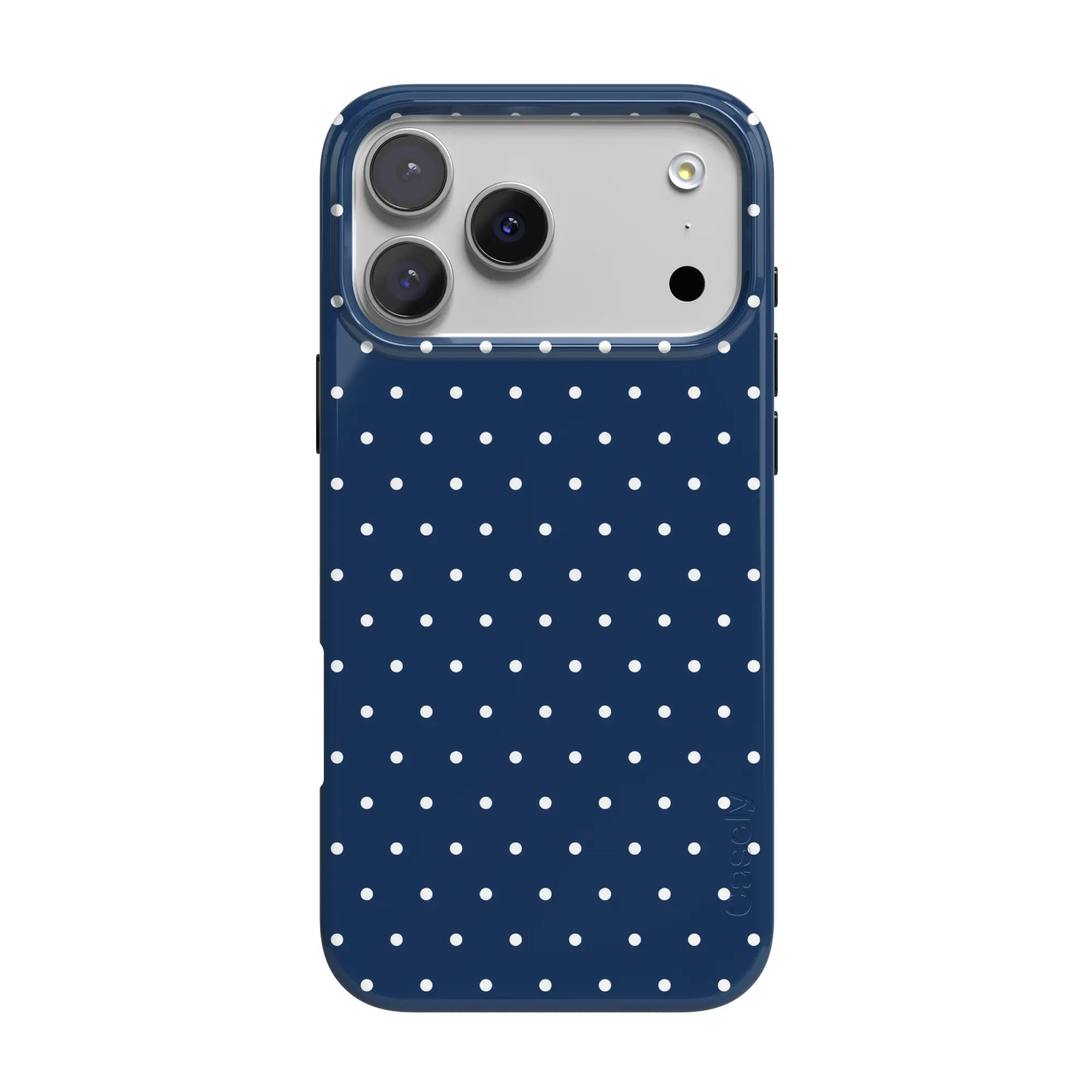 Casely On the Dot Navy Polka Dot Classic MagSafe Casing - Smartphone, Cellphone Protection for Your Devices