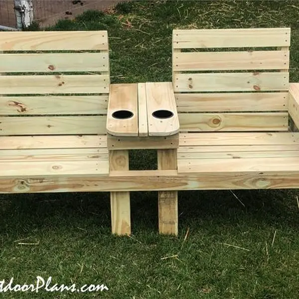 Handmade Adirondack Bench