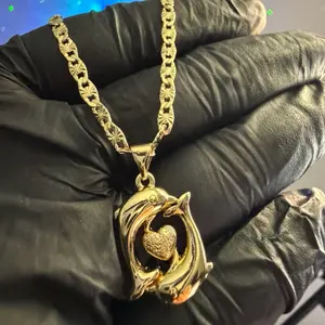 Gold Plated Chain with Dolphin Pendant
