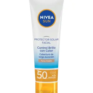 Nivea Sun Lightweight Hypoallergenic Facial Sunscreen SPF 50-- Sensitive, Oil Control, Tinted