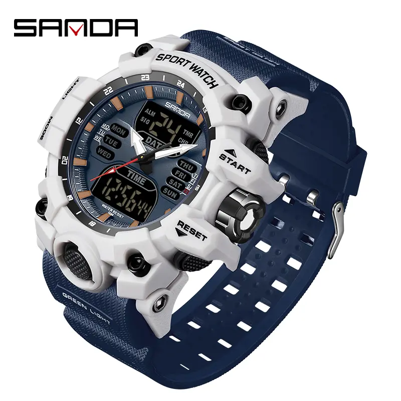 Men's Durable Outdoor Multifunction Watch - Rose Gold Crystal, Luminous, Stopwatch, Countdown, Alarm - Ideal for Hiking, Camping