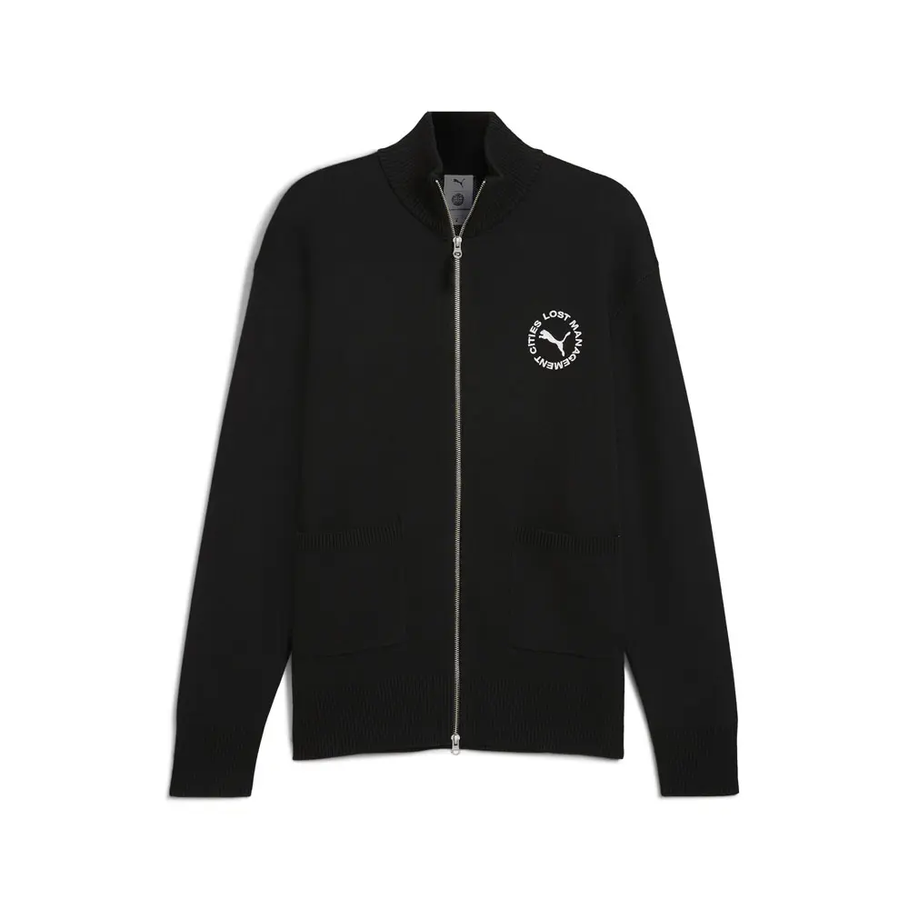 PUMA Mens X Lost Management Cities Graphic Jacket Athletic Outerwear Casual - Black