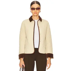 L'Academie by Marianna Niki Jacket in Beige & Brown