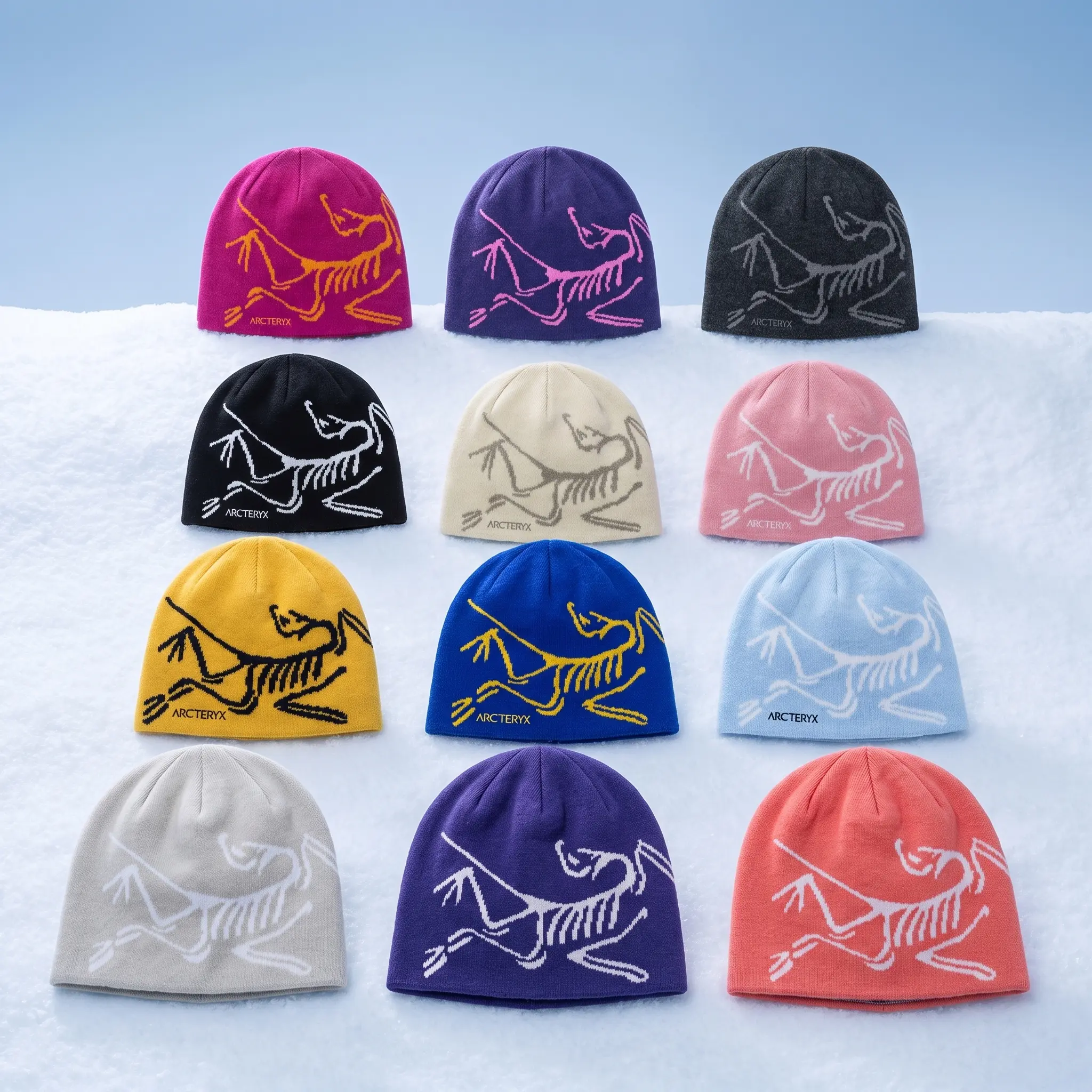 Unisex Arcteryx Bird Head Toque Classic Winter Beanie 12-Color Snow Edition | Premium Breathable Wool Blend Thermal Skull Cap | Y2K Outdoor Sports Gift
