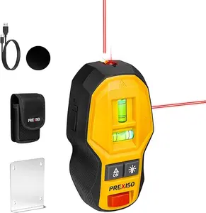 PREXISO 2-in-1 Magnetic Stud Finder with Laser Level, Multi Surface Line Laser, Compact Wood & Metal Detector with Bubble Vials for Accurate Markings, Wall Scanners Tool Gift for Dad