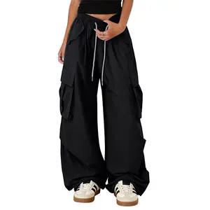 Women’s Baggy Cargo Pants,Y2K Barrel Wide Leg Streetwear