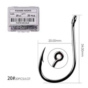 50Pcs / 20Pcs / Box Circle Carp Eyed Fishing Hook Size 2-22# Ring Eye Japan Fishhooks Fishing Hooks Single Jig Fish Hook Tackle Does not apply