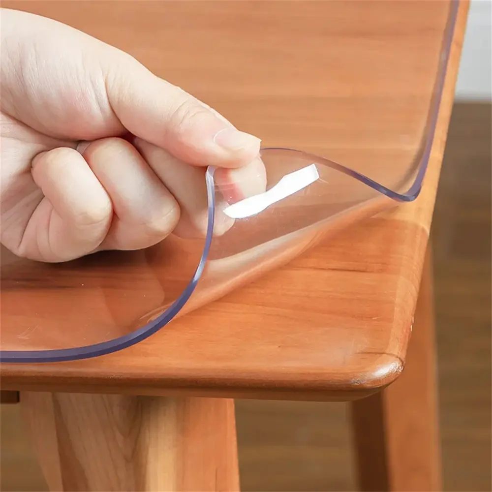 2.0mm Heavy-Duty Clear PVC Table Pad for Restaurant, Cafe, Bistro - Waterproof, Oil-Proof, Heat-Resistant, Stain-Resistant, Tear-Resistant, Long-Lasting