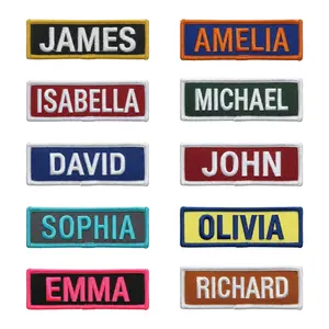Custom Embroidered Name Patch Iron On Sew On Clothing Tag