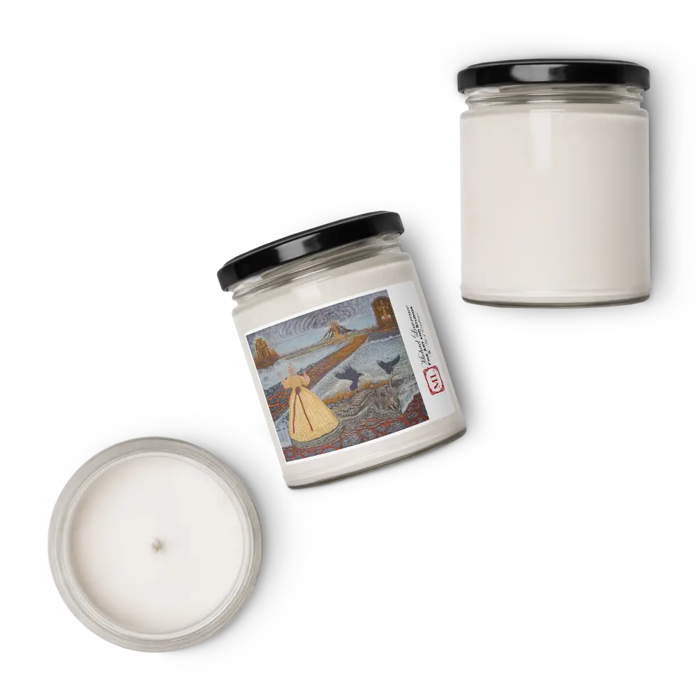 Scented Soy Candle Decor Glass Jar 2.8" x 3.5" Smooth Apple Perfume with Cotton Wick 50-60 Hour Burn Time Home Ornaments