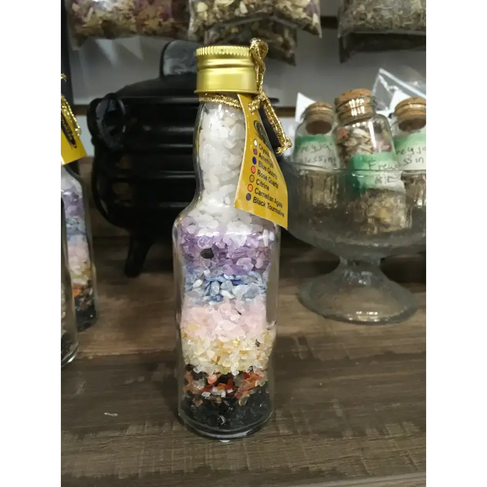 🌈✨ Chakra Bottle – Crystal Alignment for Mind, Body & Spirit! 🧘♀️