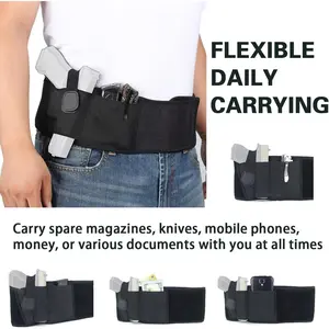 Belly Belt Holster for Concealed Carry - Comfortable neoprene inner waistband holster with elastic handle belly belt holster